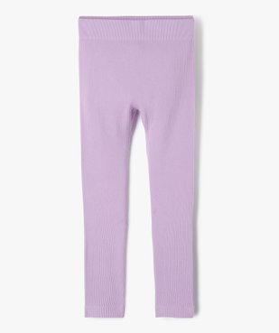 Legging long en maille côtelée extensible fille vue1 - GEMO (ENFANT) - GEMO