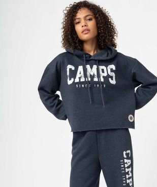 Sweat femme à capuche coupe courte - Camps United vue1 - CAMPS UNITED - GEMO