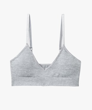 Brassière triangle sans armatures avec mousses amovibles vue4 - GEMO 4G FEMME - GEMO