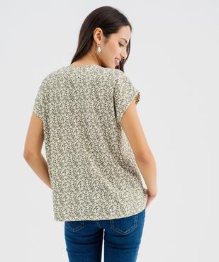 Blouse manches courtes à col V femme vue3 - GEMO 4G FEMME - GEMO