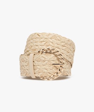 Ceinture tressée en paille de papier et fil lurex femme vue1 - GEMO (ACCESS) - GEMO