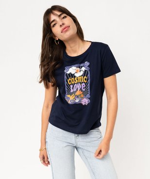 Tee-shirt à manches courtes avec motif bohème femme vue6 - GEMO 4G FEMME - GEMO