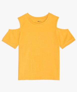 Tee-shirt fille manches courtes et épaules dénudées vue1 - GEMO (JUNIOR) - GEMO