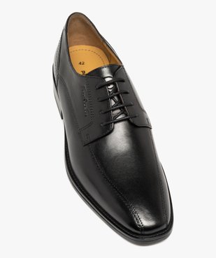 Derbies homme en cuir surpiqué - Pierre Cardin D vue6 - PIERRE CARDIN DIFFUSION - GEMO