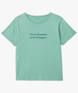 Tee-shirt à manches courtes avec message femme grande taille vue4 - GEMO 4G GT - GEMO