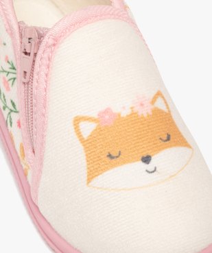 Chaussons bébé fille boots à zip petit renard vue6 - GEMO 4G BEBE - GEMO