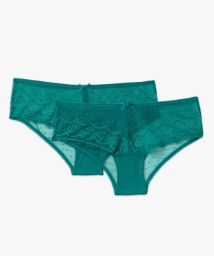 Shorty en dentelle et tulle femme (lot de 2) vue4 - GEMO(HOMWR FEM) - GEMO