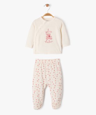 Pyjama en velours 2 pièces bébé fille - LuluCastagnette vue1 - LULUCASTAGNETTE - GEMO