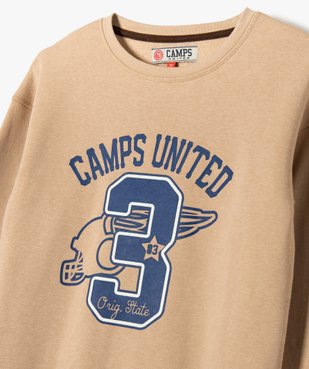 Sweat en molleton doux imprimé garçon - Camps United vue3 - CAMPS UNITED - GEMO