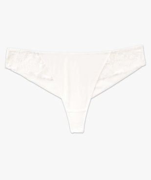 Tanga femme en microfibre et dentelle vue4 - GEMO(HOMWR FEM) - GEMO