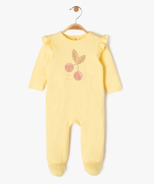 Pyjama dors-bien avec motif cerises bébé fille vue1 - GEMO 4G BEBE - GEMO