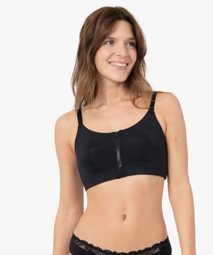 Soutien-gorge post-opératoire en microfibre et dentelle vue1 - GEMO(HOMWR FEM) - GEMO