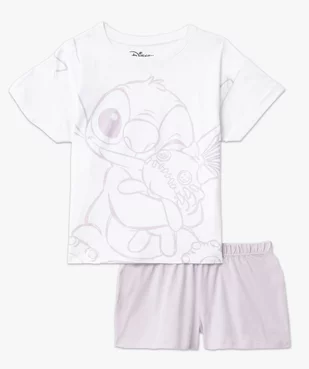 Pyjashort bicolore avec motif Stitch femme - Disney vue4 - LILO & STITCH - GEMO