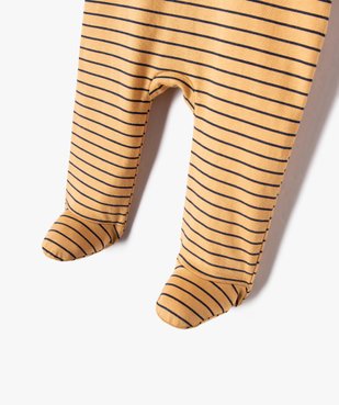 Pyjama dors-bien à rayures avec message bébé garçon vue3 - GEMO 4G BEBE - GEMO