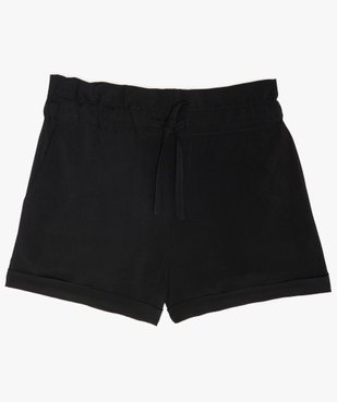 Short fille avec taille élastiquée effet froncé vue1 - GEMO (JUNIOR) - GEMO