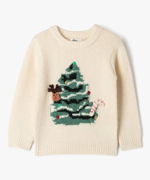 Pull de Noël avec détails en relief fille vue2 - GEMO (ENFANT) - GEMO