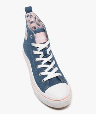 Baskets montantes en toile denim imprimé femme - Stitch vue6 - LILO & STITCH - GEMO