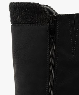 Bottes doublure chaude avec empiècement tricoté sur la tige femme vue6 - GEMO(URBAIN) - GEMO