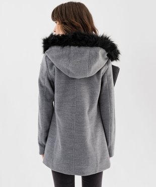 Manteau à capuche avec fermeture asymétrique femme vue3 - GEMO(FEMME PAP) - GEMO