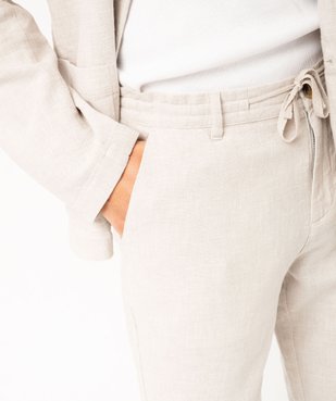 Pantalon chino ou de costume en lin souple homme vue2 - GEMO 4G HOMME - GEMO