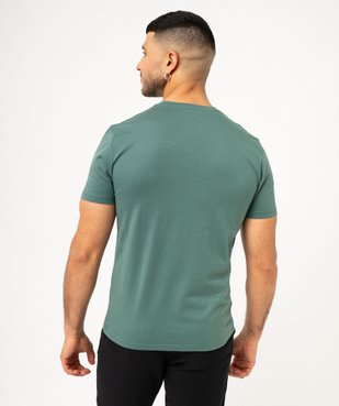 Tee-shirt à manches courtes et col rond homme vue3 - GEMO 4G HOMME - GEMO