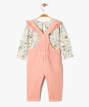 Ensemble 2 pièces bébé fille tee-shirt et salopette - LuluCastagnette vue4 - LULUCASTAGNETTE - GEMO