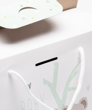 Boite cadeau bébé avec motifs koalas en papier carton recyclé vue2 - GEMO 4G BEBE - GEMO