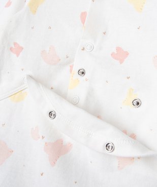 Pyjama dors-bien avec motifs oiseaux bébé fille  vue2 - GEMO 4G BEBE - GEMO