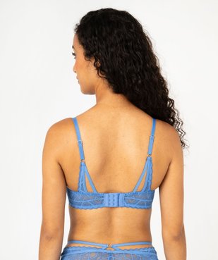 Soutien-gorge push-up en dentelle graphique à entre-bonnet fantaisie femme vue2 - GEMO(HOMWR FEM) - GEMO