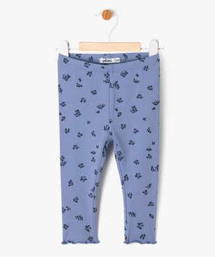 Legging en maille côtelée avec bas froncé bébé fille  vue1 - GEMO(BEBE DEBT) - GEMO