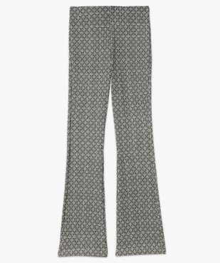 Pantalon patte d'éléphant en maille imprimée femme vue4 - GEMO(FEMME PAP) - GEMO