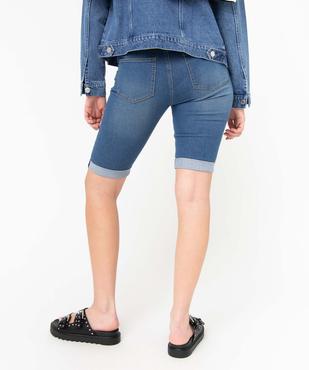 Bermuda femme en jean avec revers vue7 - GEMO 4G FEMME - GEMO