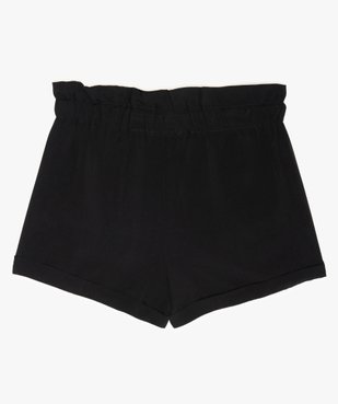 Short fille avec taille élastiquée effet froncé vue2 - GEMO (JUNIOR) - GEMO