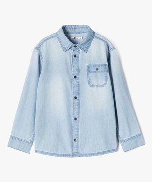 Chemise manches longues en toile de chambray fine garçon vue1 - GEMO (ENFANT) - GEMO