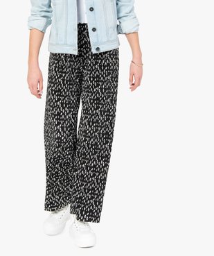 Pantalon fille large en maille fluide et plissée - LuluCastagnette vue1 - LULUCASTAGNETTE - GEMO