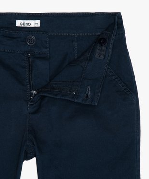 Pantalon garçon coupe chino avec revers cousus vue2 - GEMO (JUNIOR) - GEMO