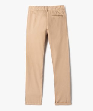 Pantalon chino en coton à revers garçon vue3 - GEMO 4G GARCON - GEMO