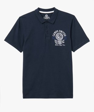 Polo homme en maille piquée à broderie - Camps United vue4 - CAMPS UNITED - GEMO