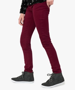 Pantalon fille uni coupe slim 5 poches vue1 - GEMO (JUNIOR) - GEMO