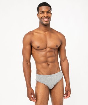 Slip en coton stretch à taille élastiquée homme (lot de 3) vue2 - GEMO 4G HOMME - GEMO