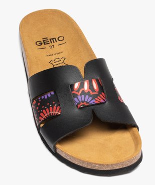 Mules femme à bandeau ajouré avec imprimé à fleurs vue5 - GEMO 4G FEMME - GEMO