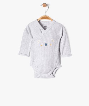 Ensemble naissance évolutif 3 pièces : body, legging et bavoir vue2 - GEMO(BB COUCHE) - GEMO