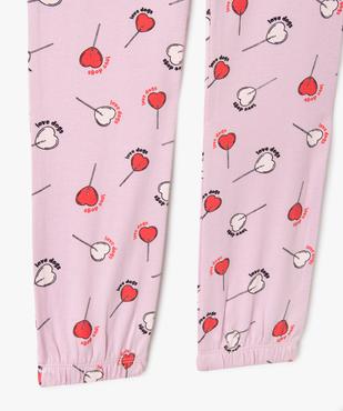 Pyjama « Love dogs » avec motifs coeurs fille vue3 - GEMO 4G FILLE - GEMO