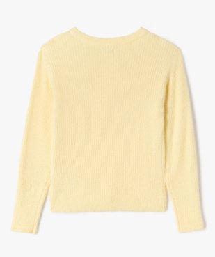 Pull en maille duveteuse à col rond fille vue3 - GEMO (JUNIOR) - GEMO