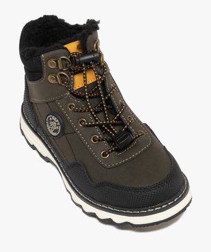 Boots doublés sherpa à lacets élastiques style montagne garçon - Gepy vue5 - FRIENDLY GEPY - GEMO