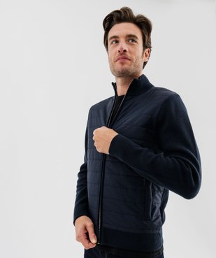 Gilet bimatière matelassé homme vue5 - GEMO (HOMME) - GEMO