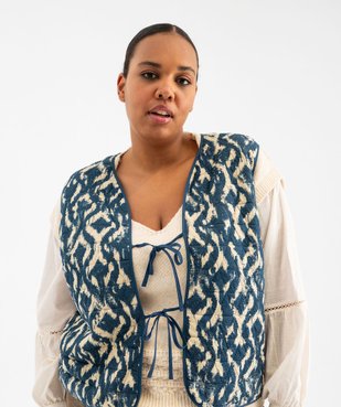 Gilet sans manches à motif ethnique femme grande taille vue6 - GEMO (G TAILLE) - GEMO