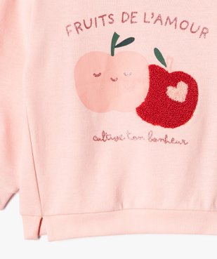 Sweat à motifs intérieur molletonné bébé fille vue2 - GEMO(BEBE DEBT) - GEMO