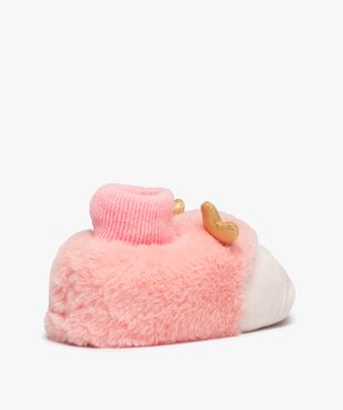 Chaussons fille peluche petit animal à col chaussette vue4 - GEMO (ENFANT) - GEMO