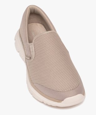 Baskets homme slip-on running en textile et à semelle épaisse - Skechers vue5 - SKECHERS - GEMO